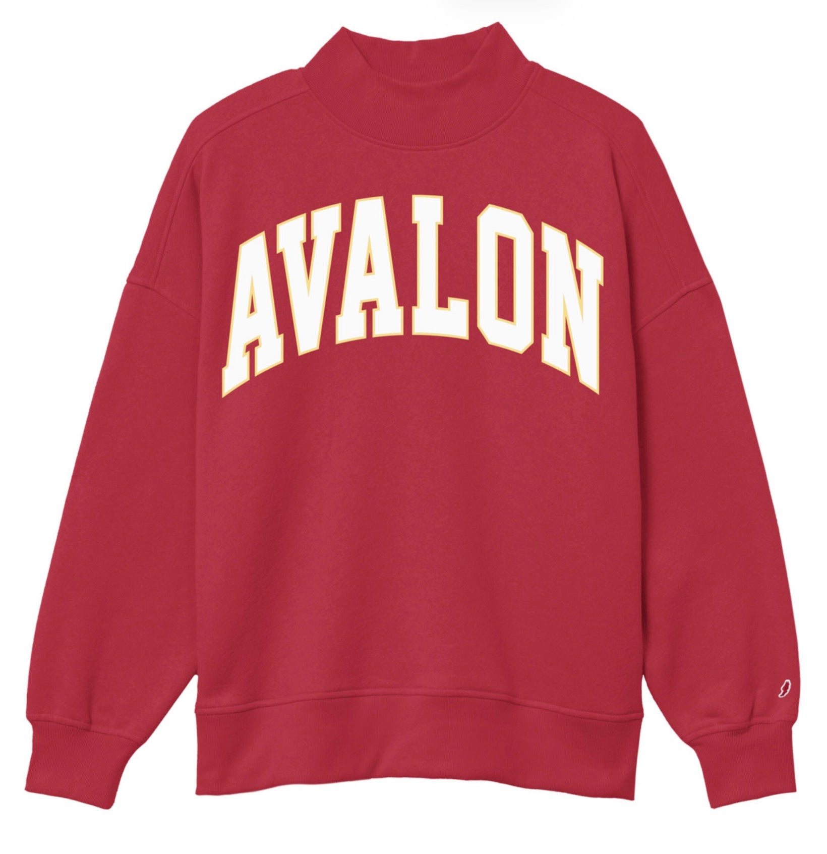 Womens Avalon Big Diana Mock Neck - Cardinal