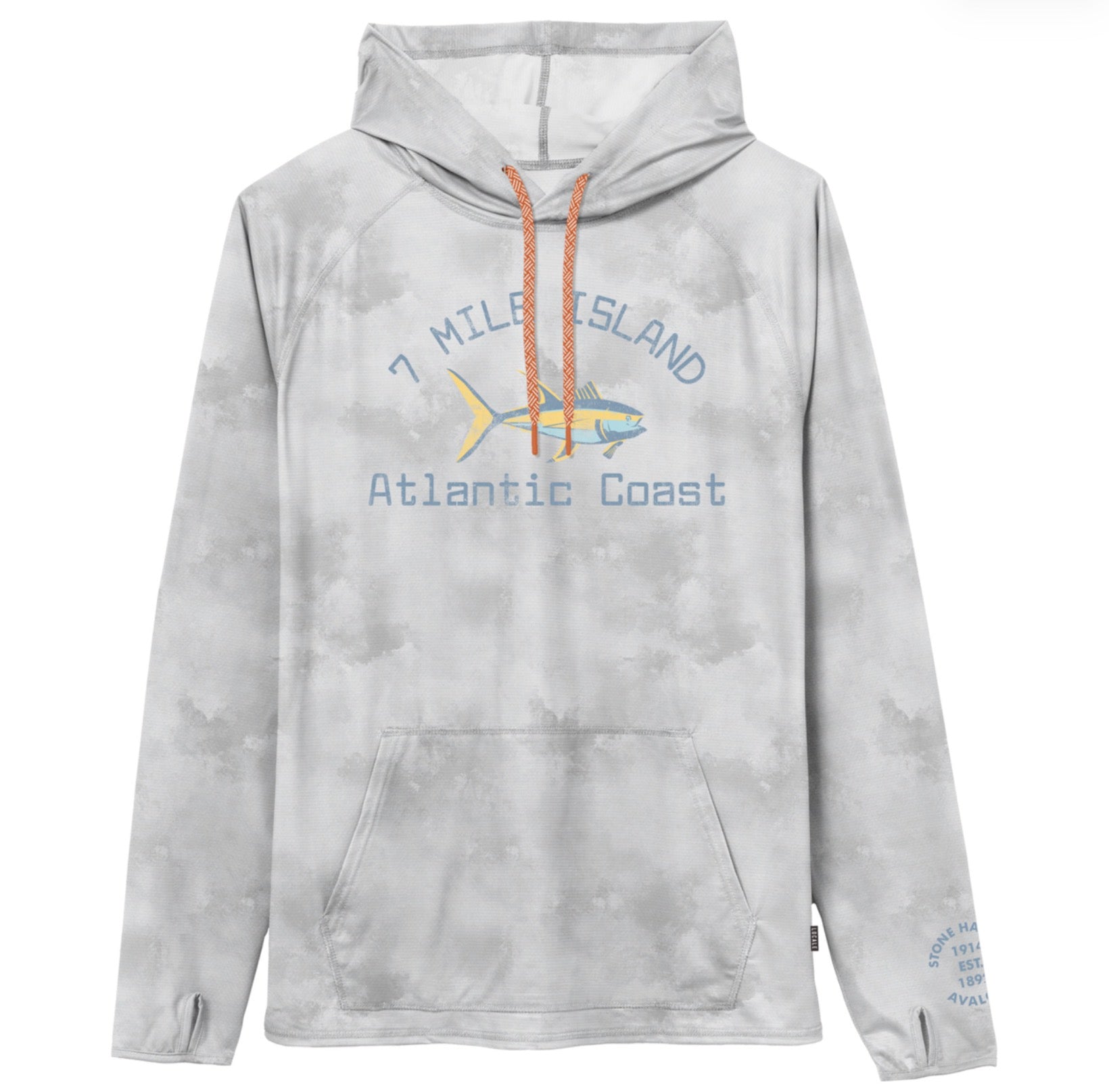 Mens Seven Mile Island Tuna Hood - Cloud