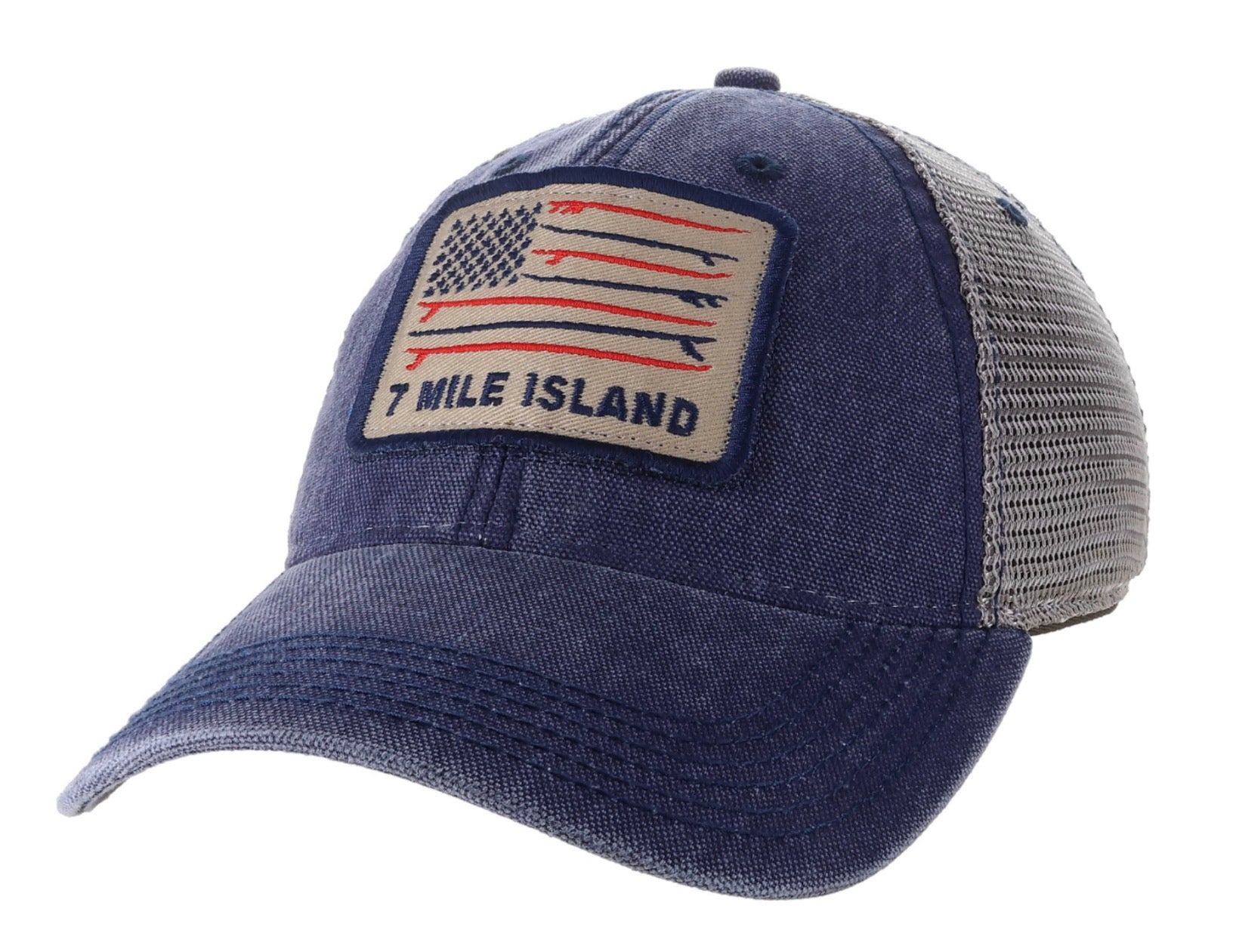 7 Mile Island Surfboard Flag DTA Navy/Grey