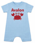 Infant Avalon Short sleeve Romper: Sky Blue
