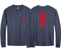 Mens Lobster Long Sleeve Pocket - Spring Navy