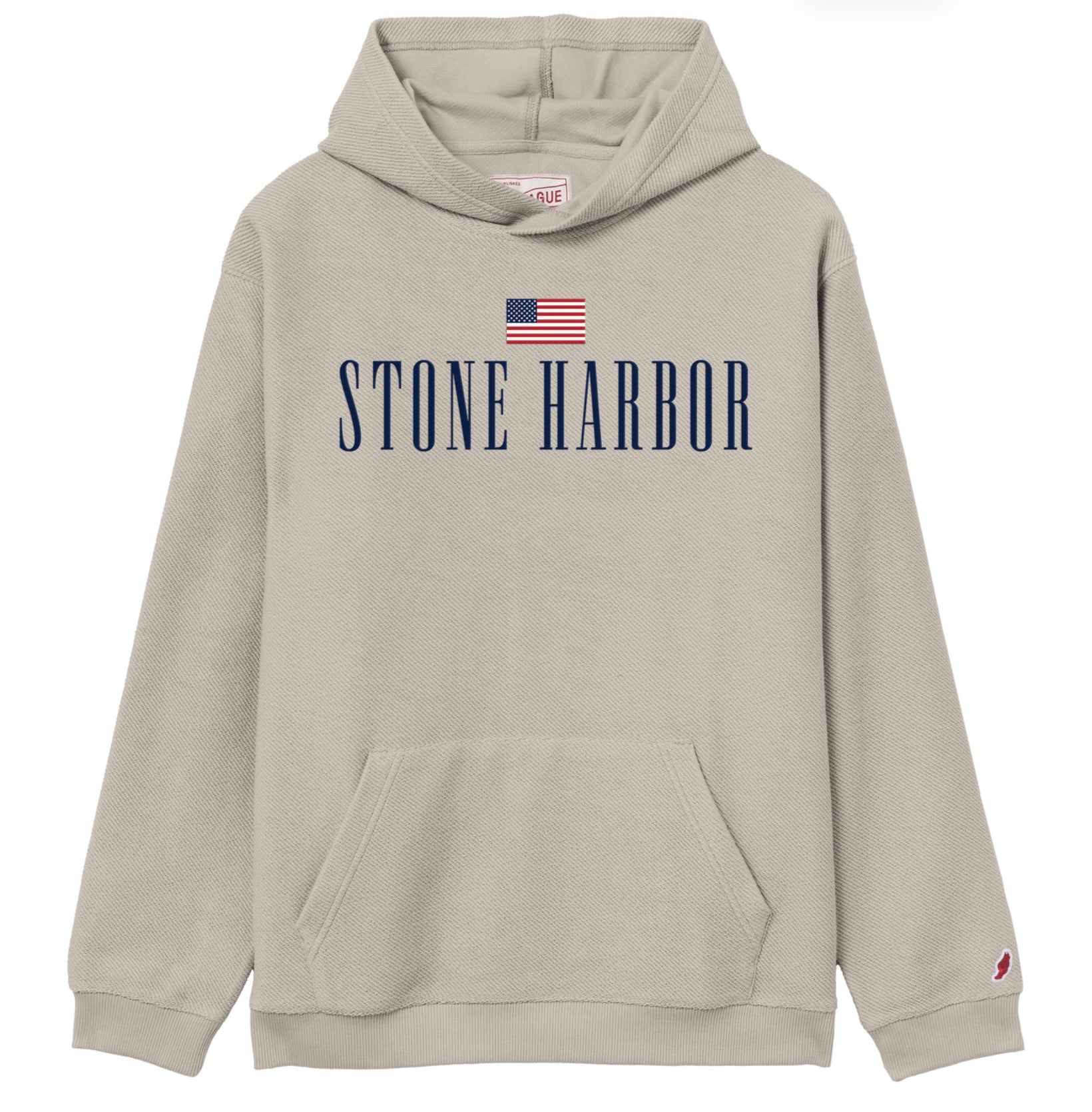 Unisex Stone Harbor Flag Hood - Pumice Stone