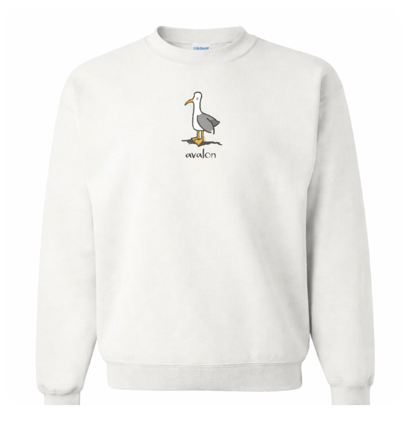 Kids Avalon Seagull Crew - White
