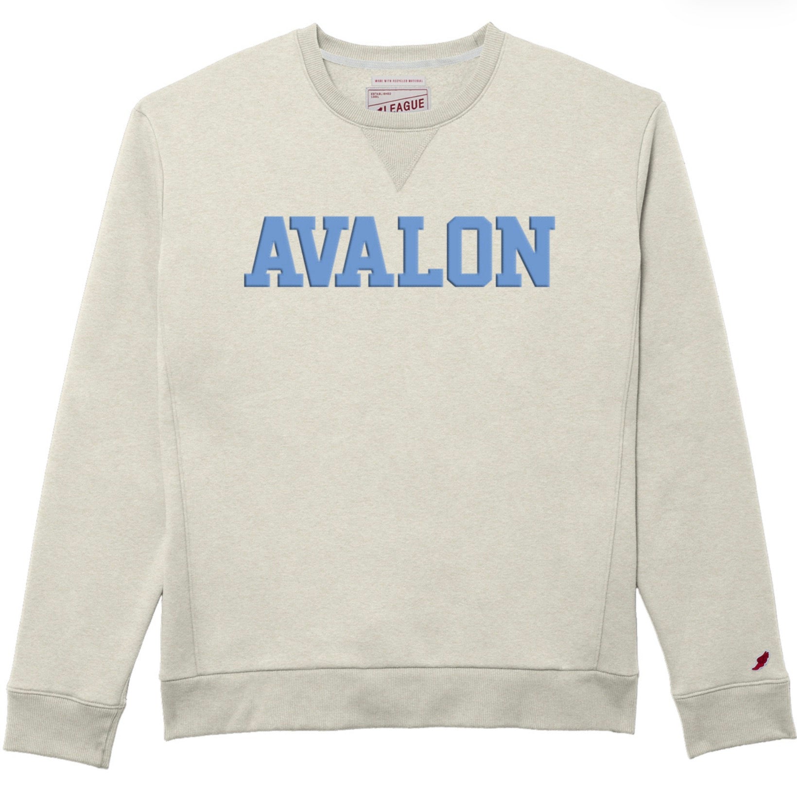 Mens Avalon College Block 1991 Crew - Oatmeal