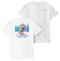Mens Seven Mile Island Frisbee Pup Tee - White
