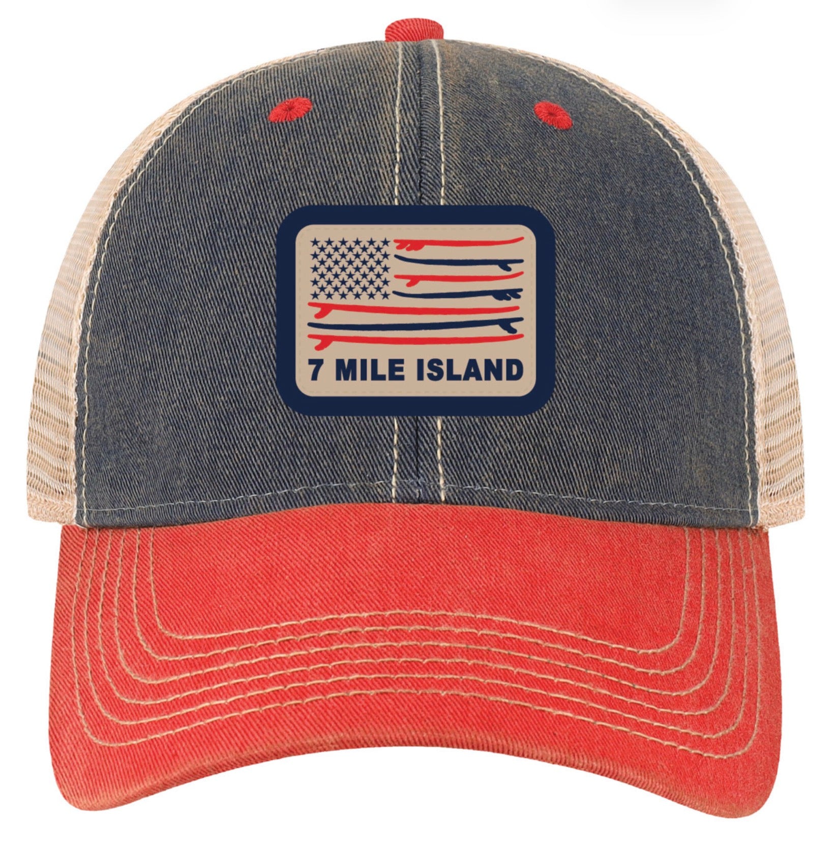 Women’s (smaller fit) Old Favorite Rucker Flag Navy/Scarlet