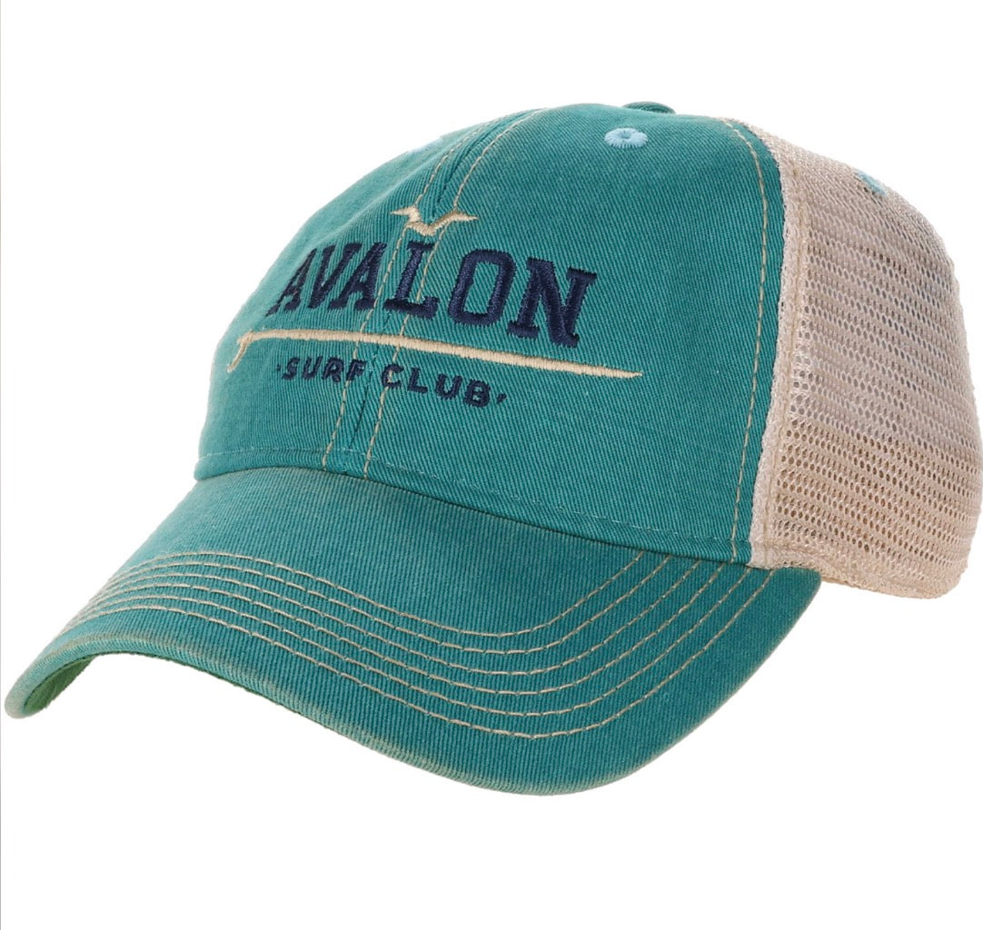 Kids Avalon Trucker Aqua Surfboard Hat
