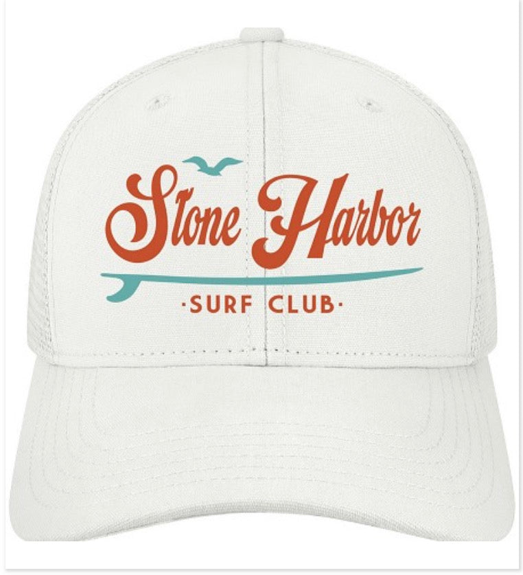 Mid Pro SnapBack Stone Harbor Surf Club white