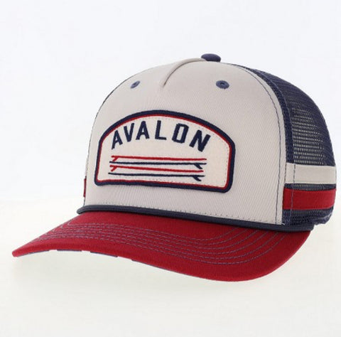 Avalon 2Bar Hat stone/cardinal/blue trucker