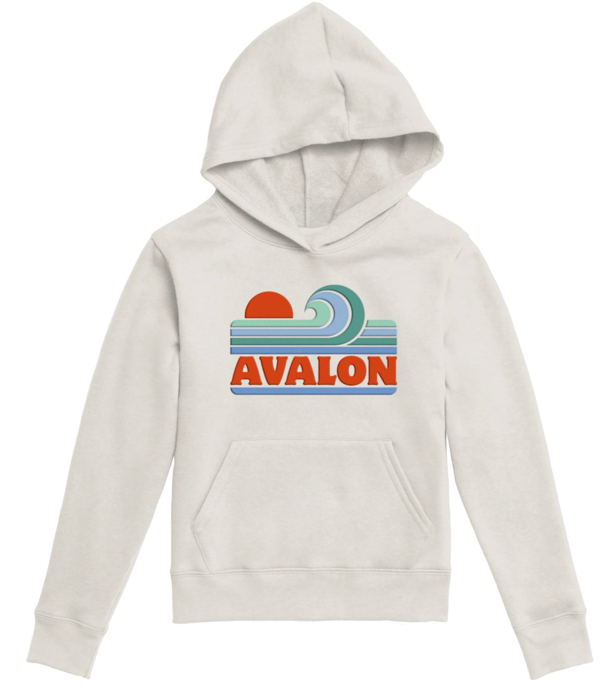 Kids Avalon Wave Hoodie - Oatmeal appliqué **New October’26