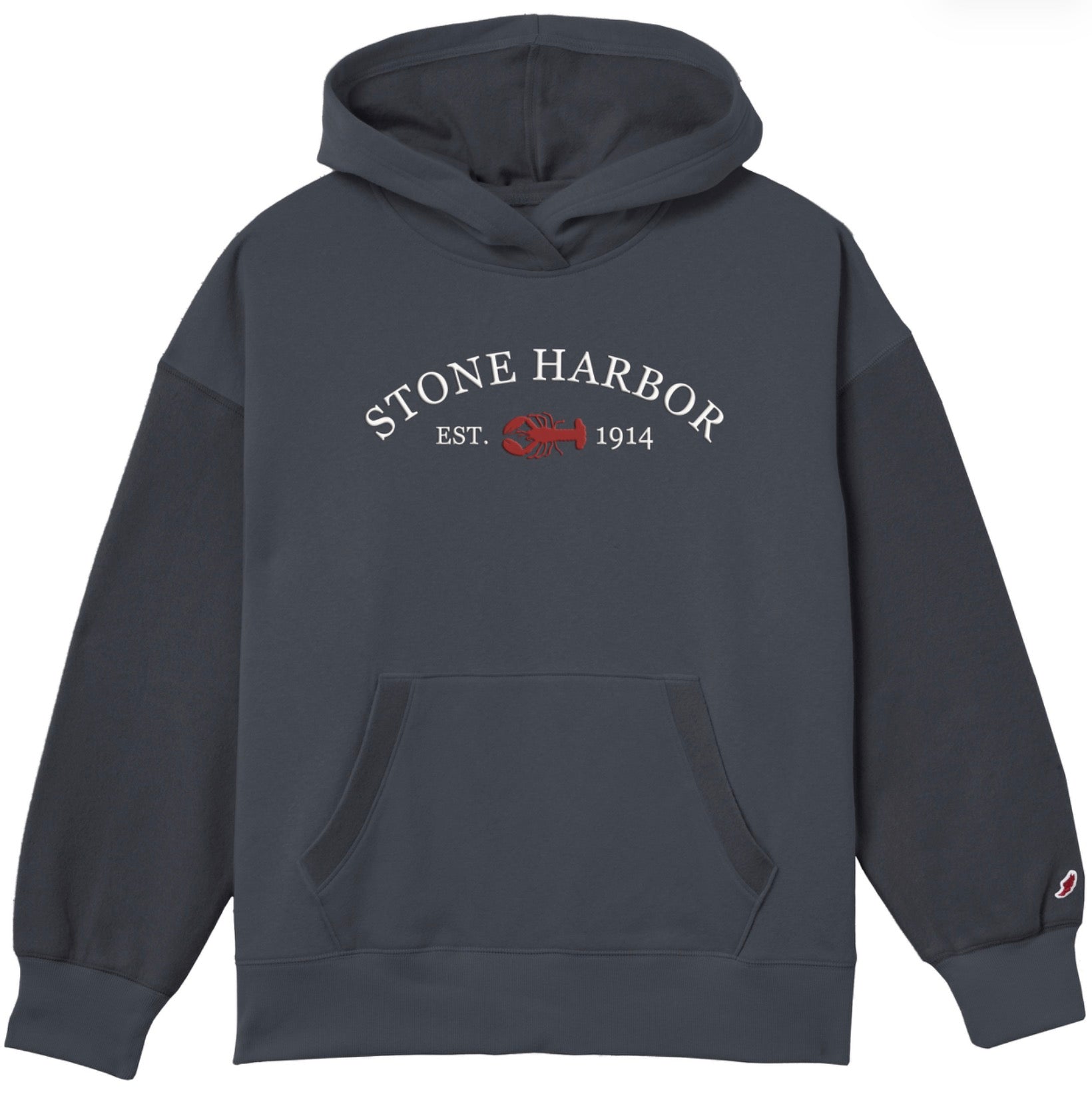 Womens Stone Harbor Reverse Fleece Lobster Hood - Spring Navy