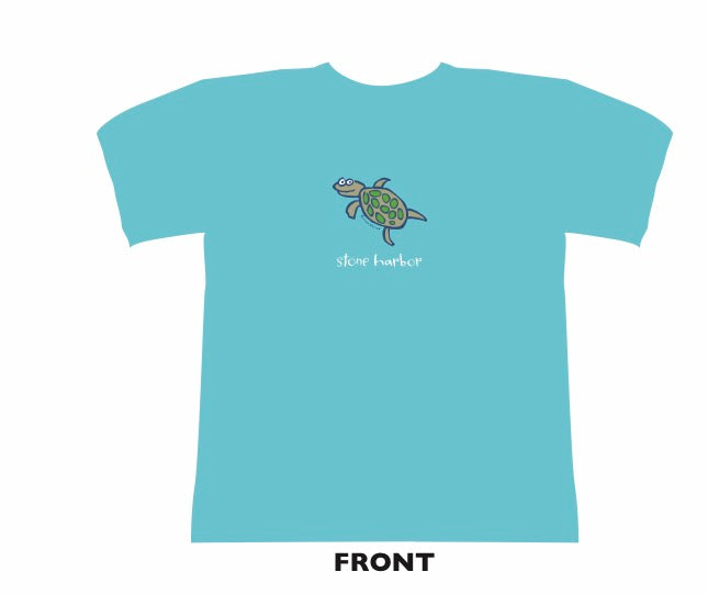 Stone Harbor Kids Turtle Tee Lagoon (design on back too)