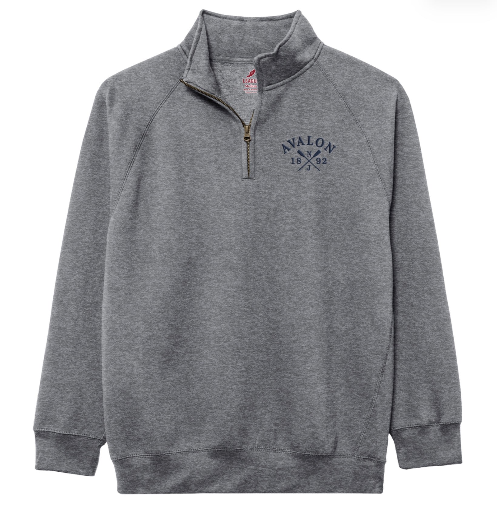 Mens Avalon Rower Quarter Zip-up - Premium Heather