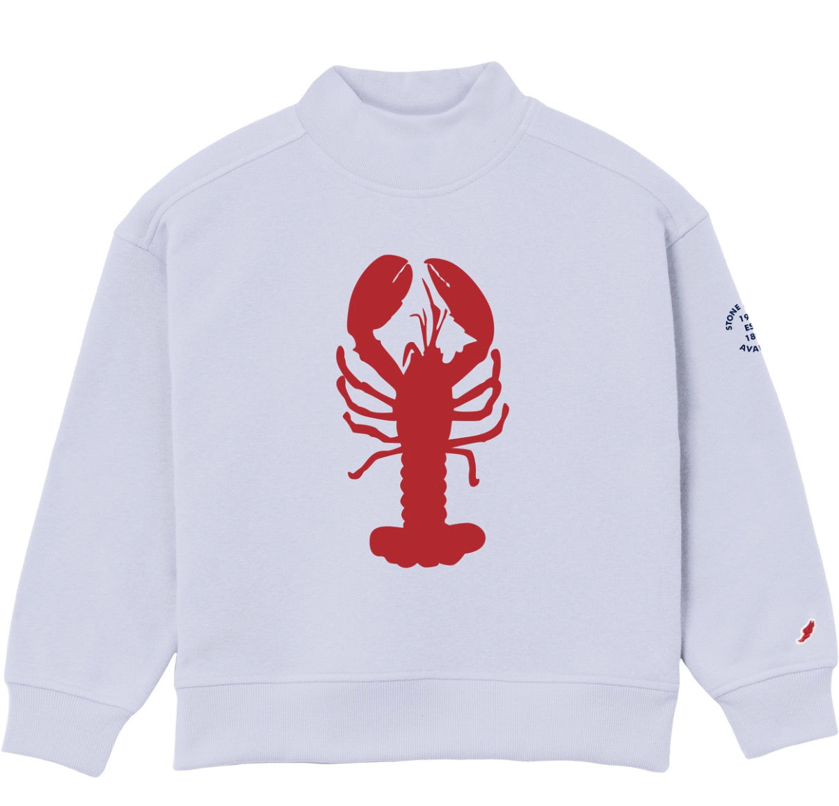 Youth Lobster Diana Mock Neck - Cashmere Blue (Avalon Stone Harbor on left sleeve)