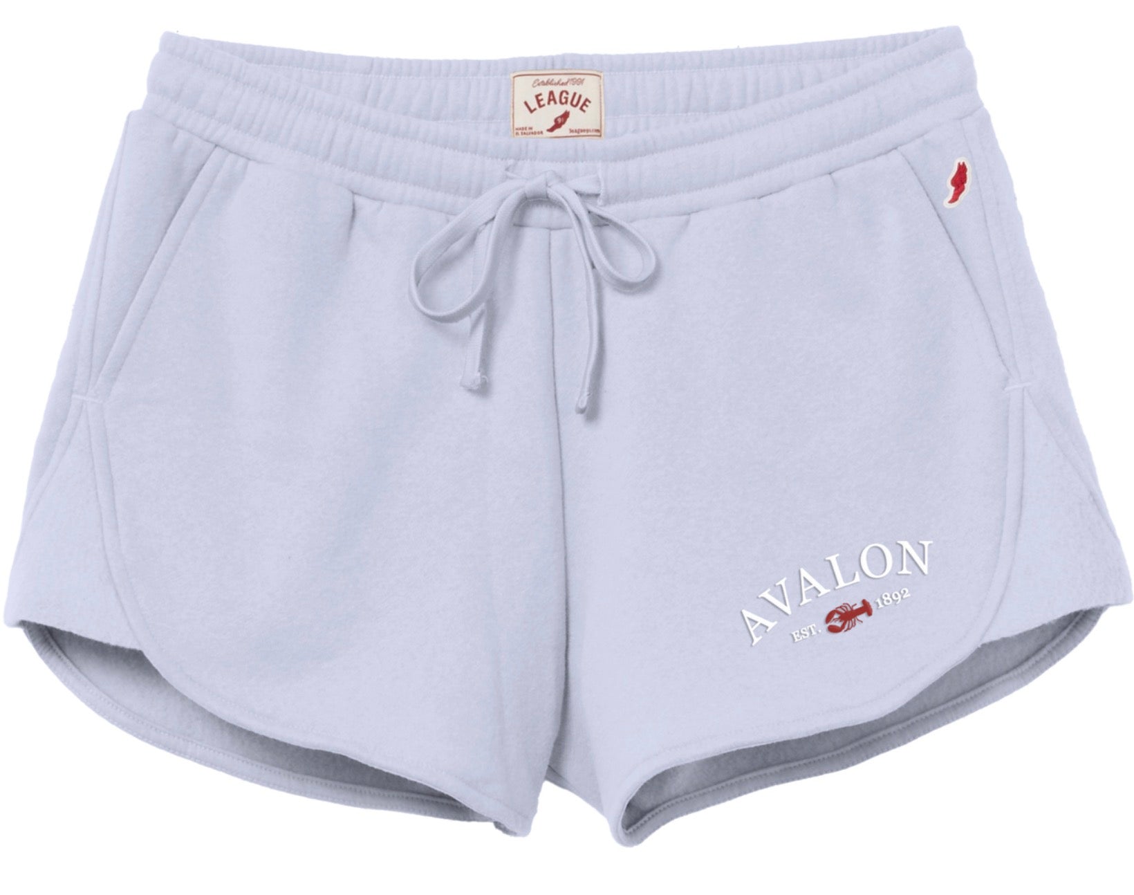 Womens Avalon Reverse Fleece Lobster Shorts - Cashmere Blue