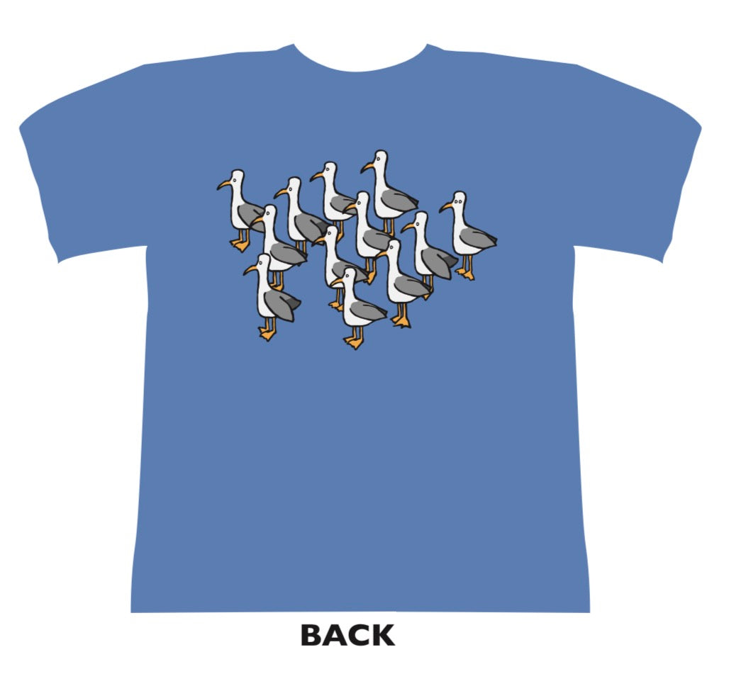 Avalon Kids Seagull Tee Flo Blue (design on back too)