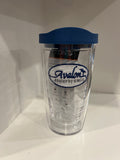 Tervis Avalon Welcome 16 ounce Tumbler with blue lid