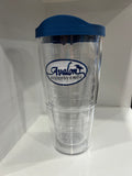 Tervis Avalon Welcome 24 ounce Tumbler with blue lid