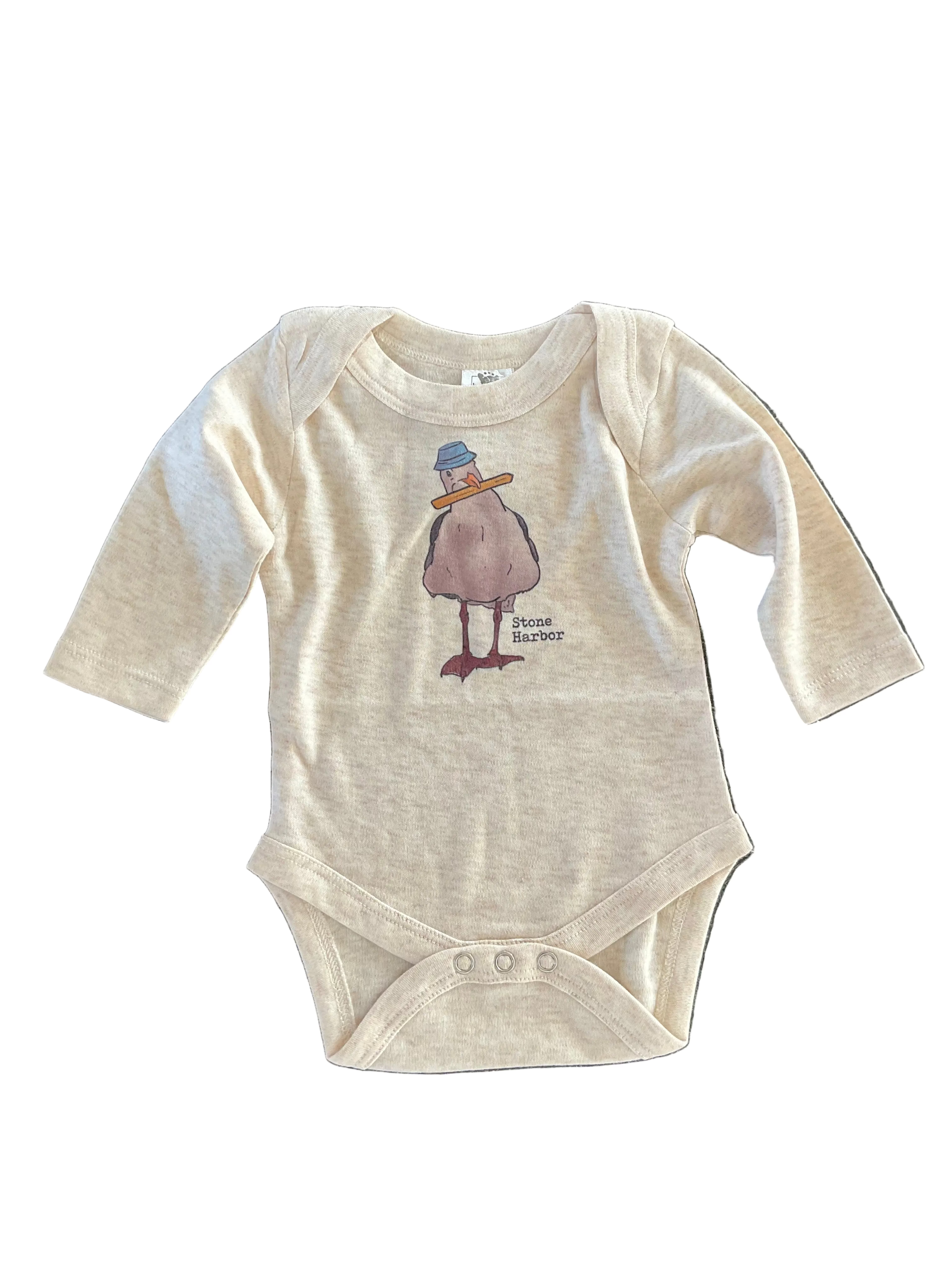 SH Sea Gull with French Fry Onesie Long Sleeve