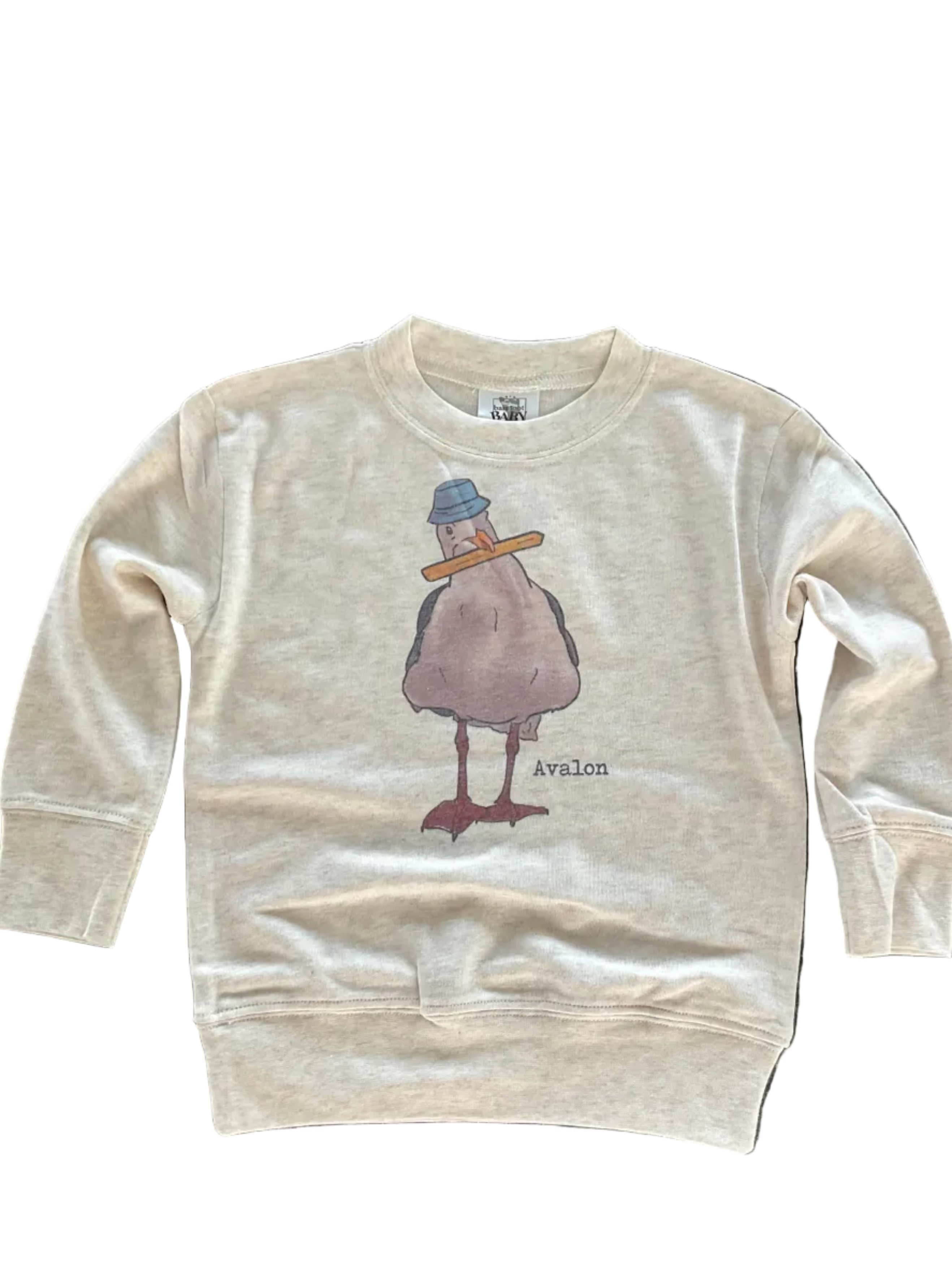 Avalon Sea Gull with French Fry Long Sleeve Toddler Tee