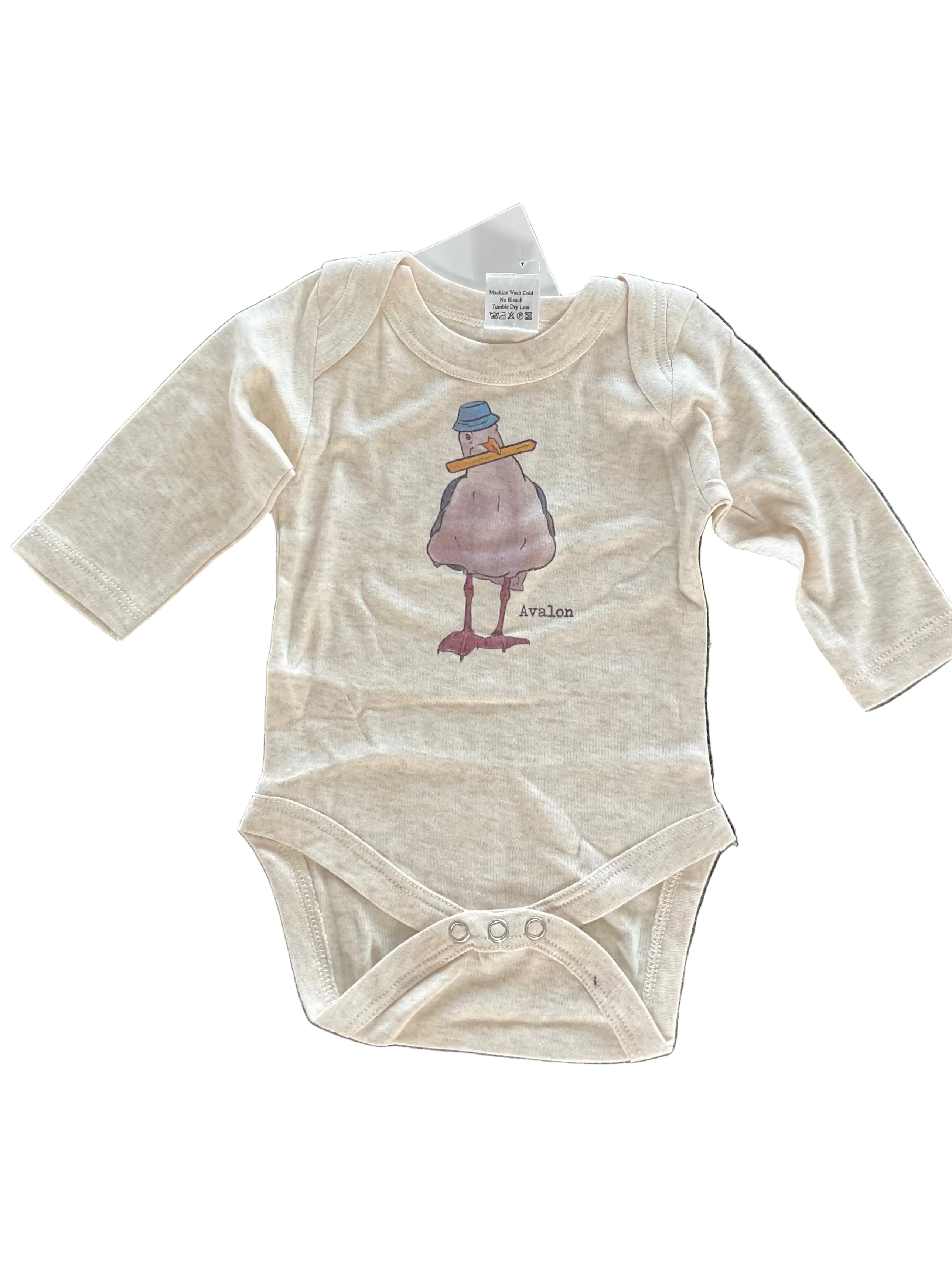 Avalon Sea Gull with French Fry Onesie Long Sleeve