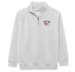 Men's Avalon Benchmark Flag Quarter Zip - White ** 20% END OF SUMMER SALE