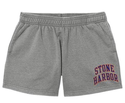 Women's Stone Harbor Weathered Fleece Short - Heather Smoked Pearl