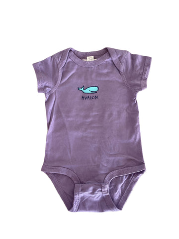 Avalon Onesie Whale Lavender