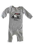Avalon Infant Long Romper Road Trip Heather