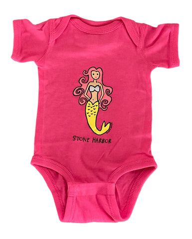 Stone Harbor Onesie Mermaid Pink