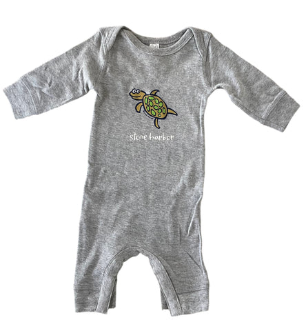 Stone Harbor Infant Long Romper Turtle Heather