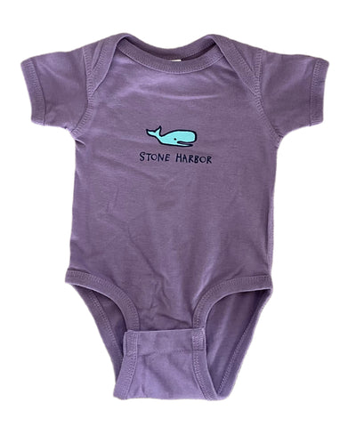 Stone Harbor Onesie Whale Lavender