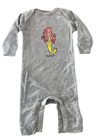 Avalon Infant Long Romper Mermaid Heather
