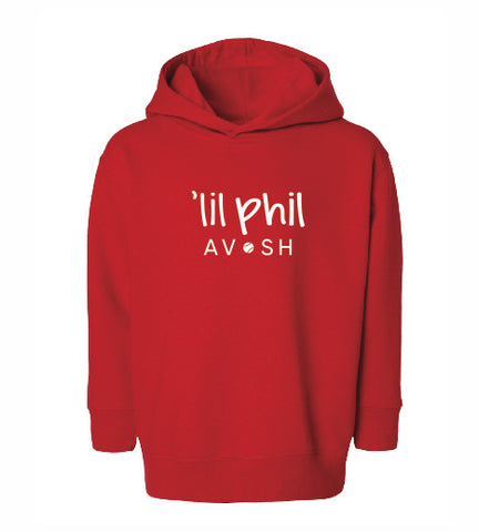 ‘lil phil Toddler Hoodie Red