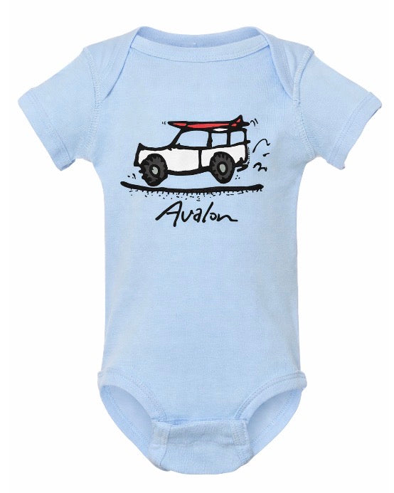 Avalon Onesie Road Trip Lt Blue