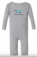 Stone Harbor Infant Long Romper Whale Heather