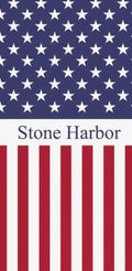 Stone Harbor Flag Beach Towel 30"x60"