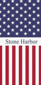 Stone Harbor Flag Beach Towel 30"x60"