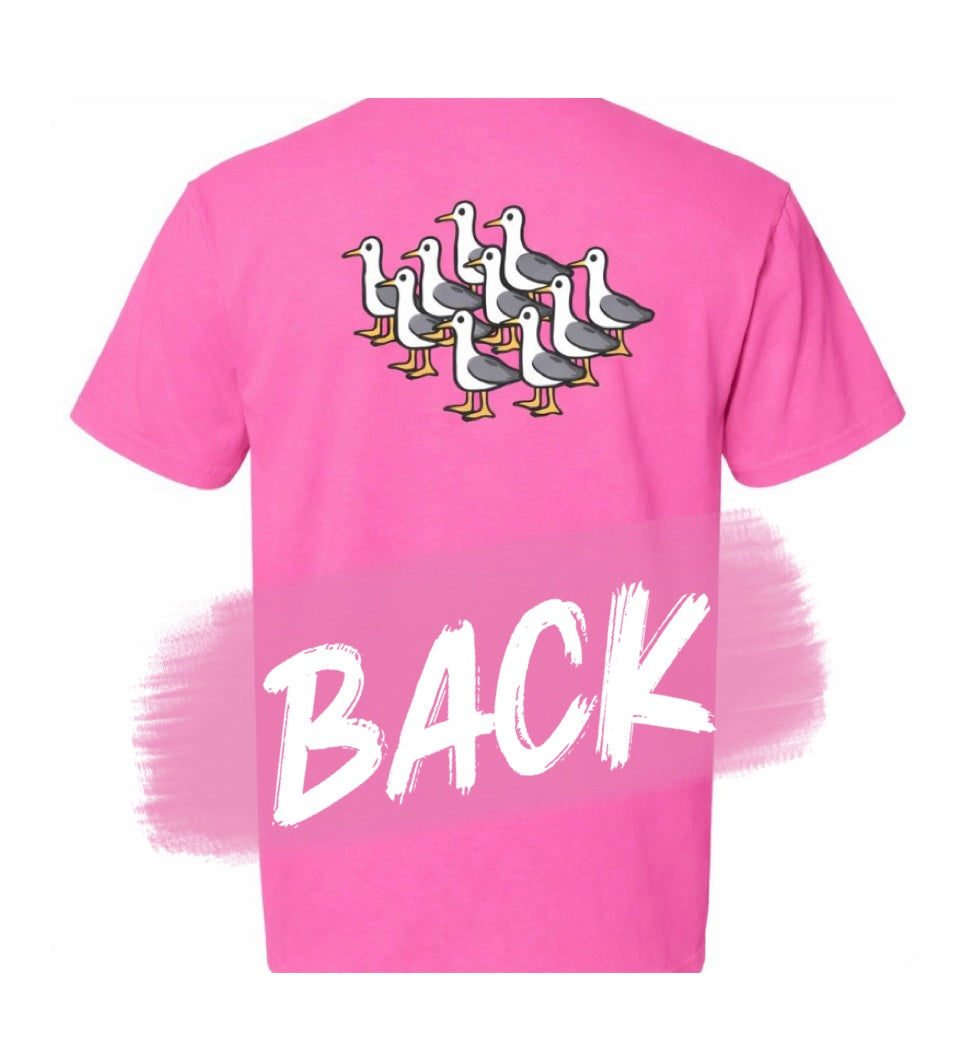 Stone Harbor Kids Seagulls Neon Pink (design on back too)