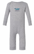 Avalon Infant Long Romper Whale Heather