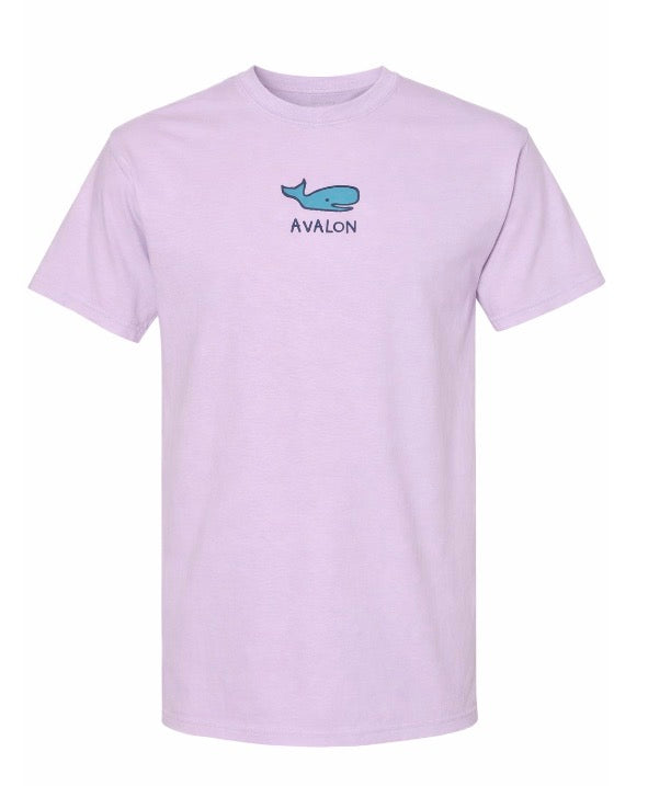 Avalon Adult Whale Orchid Tee  (design on back too)