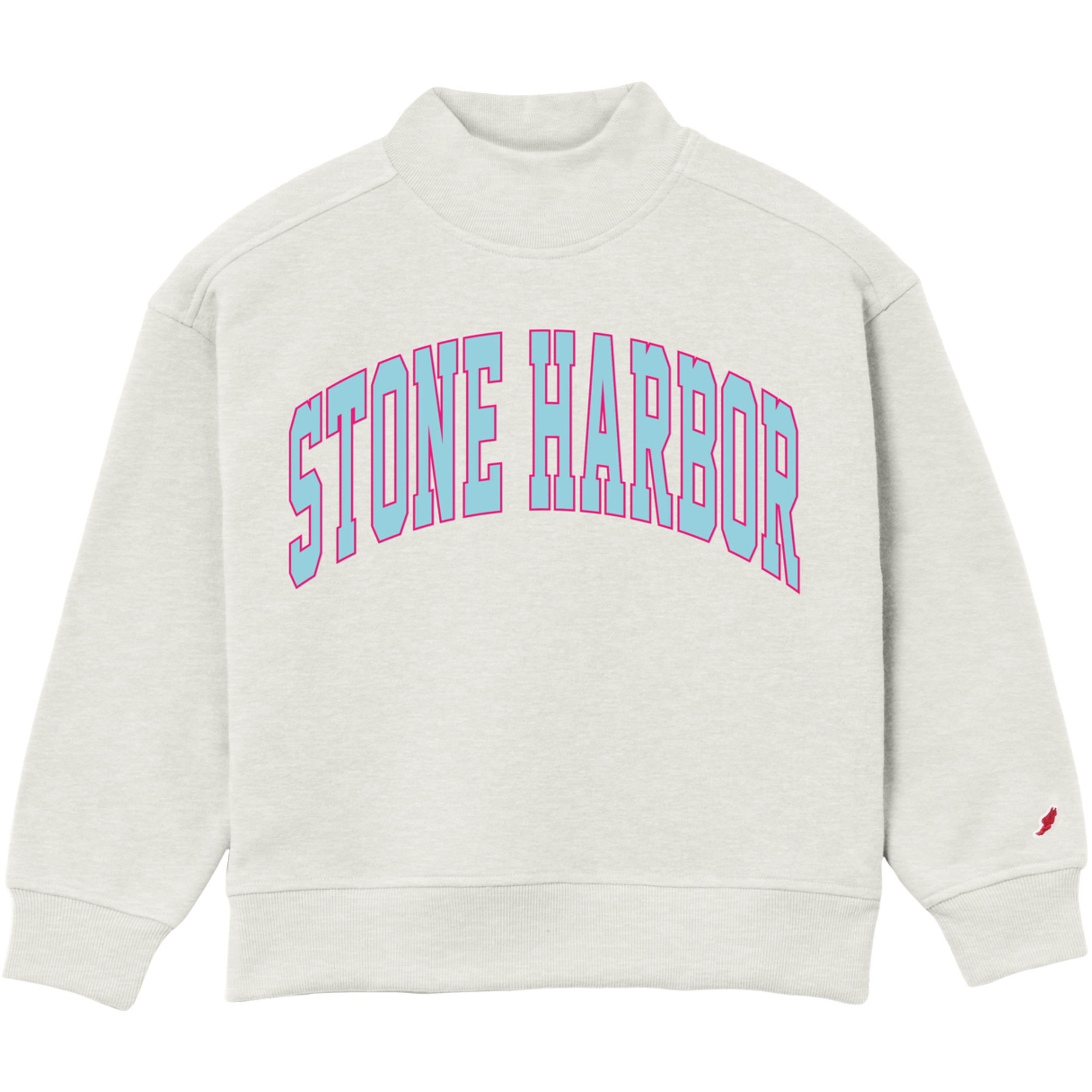 Youth Stone Harbor Diana Mock Neck - Oatmeal Heather