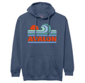 Mens Avalon Wave Hood - Indigo appliqué
