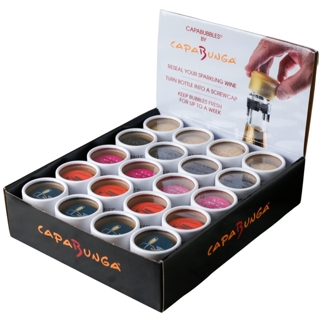 CapaBubbles® | Counter Display 20pc  | Champagne Stopper