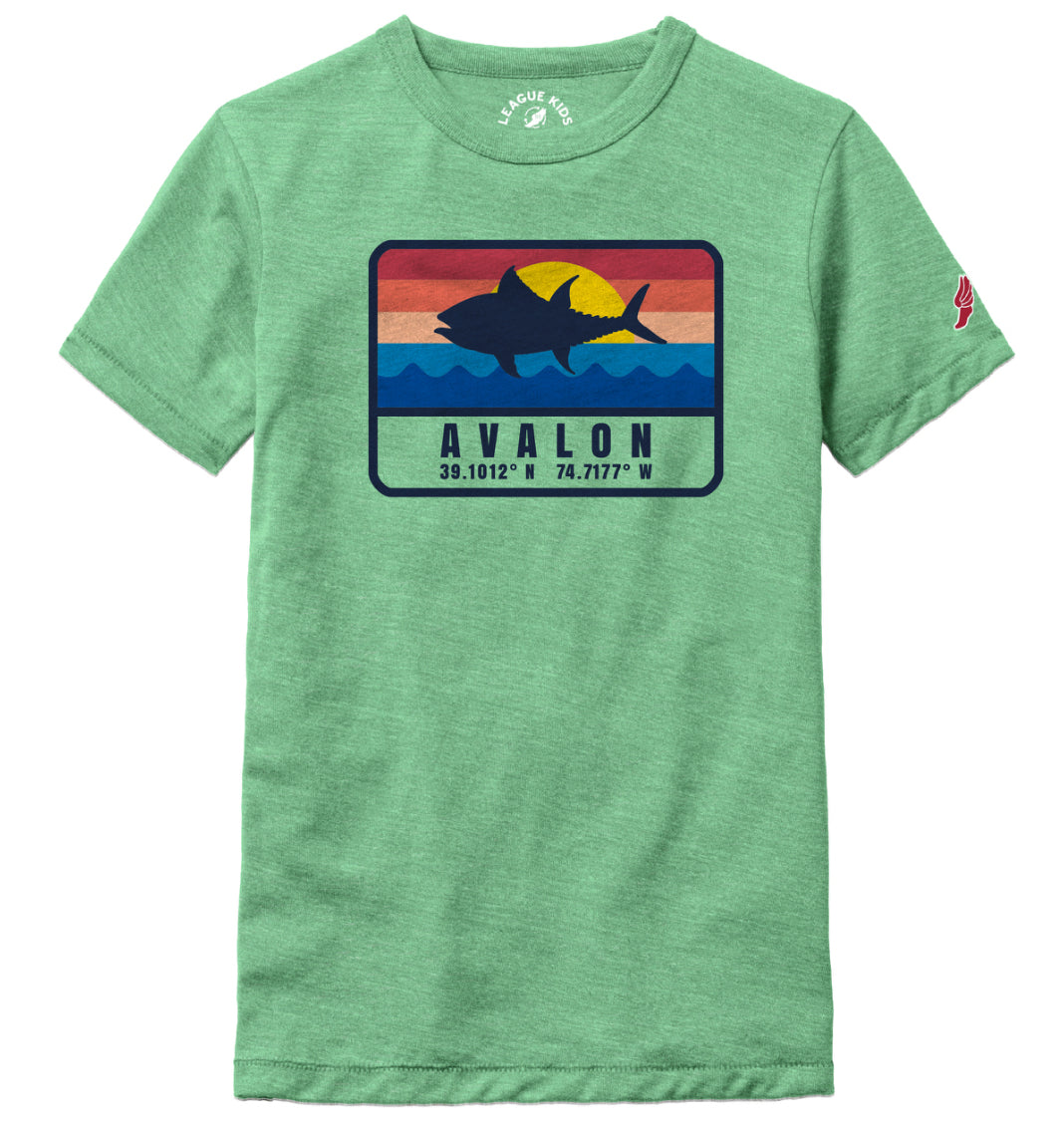 Kids Avalon Big Tuna Tee - Heather Mint