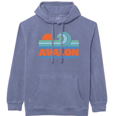 Unisex Avalon New Wave Pigment Dyed Hood - Peri