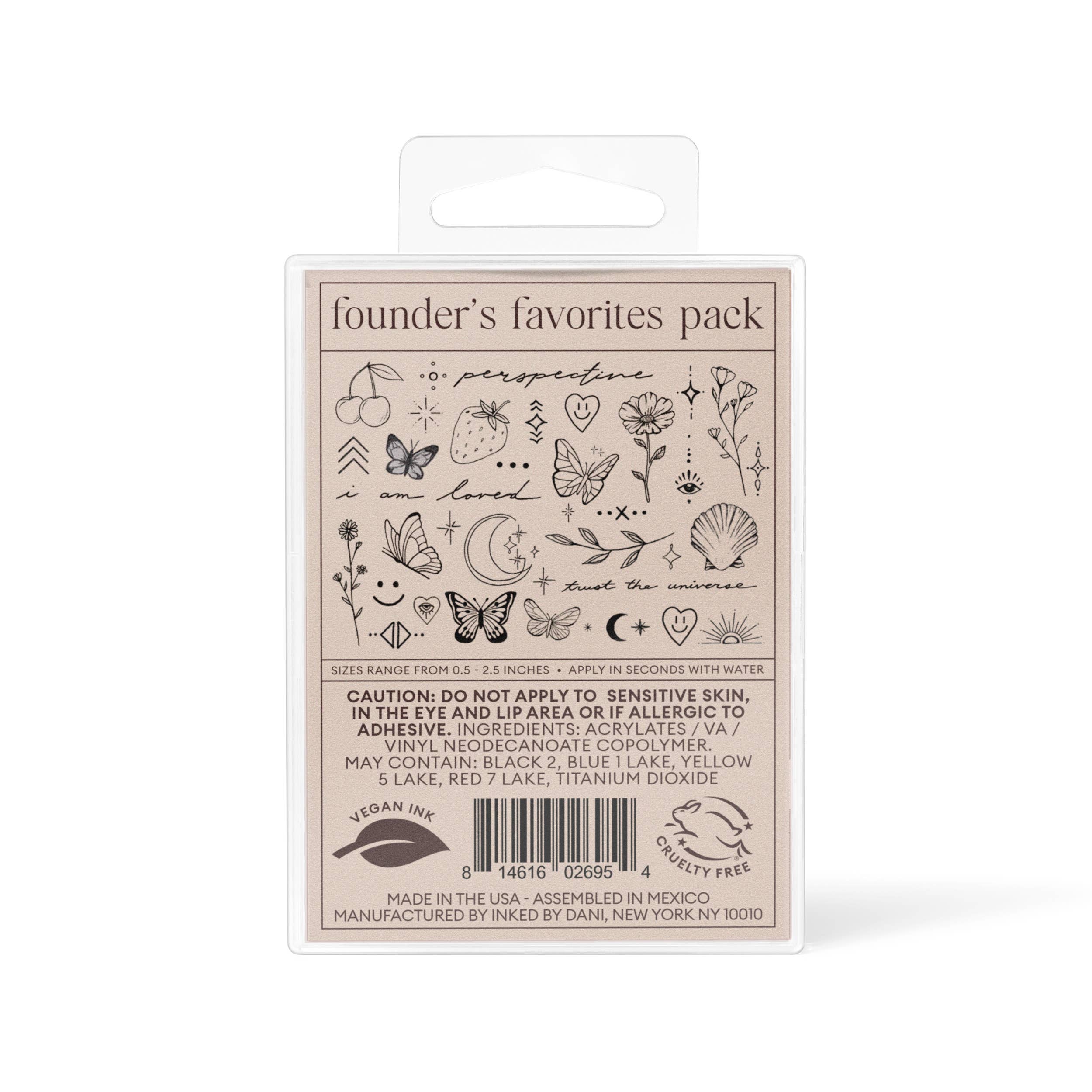Founders Favorites Temporary Tattoo Pack