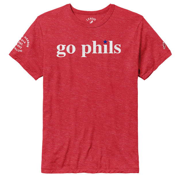 Men's Go Phils Victory Falls Tee - Heather True Red
