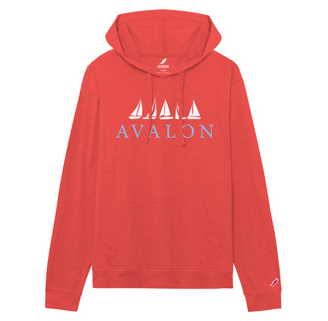 Men's Avalon Jersey Slub Long Sleeve Hoodie - Nantucket Red