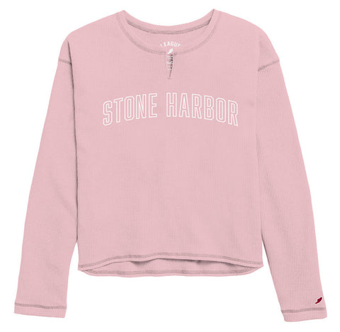 Women's Stone Harbor Long Sleeve Waffle Midi - Pink